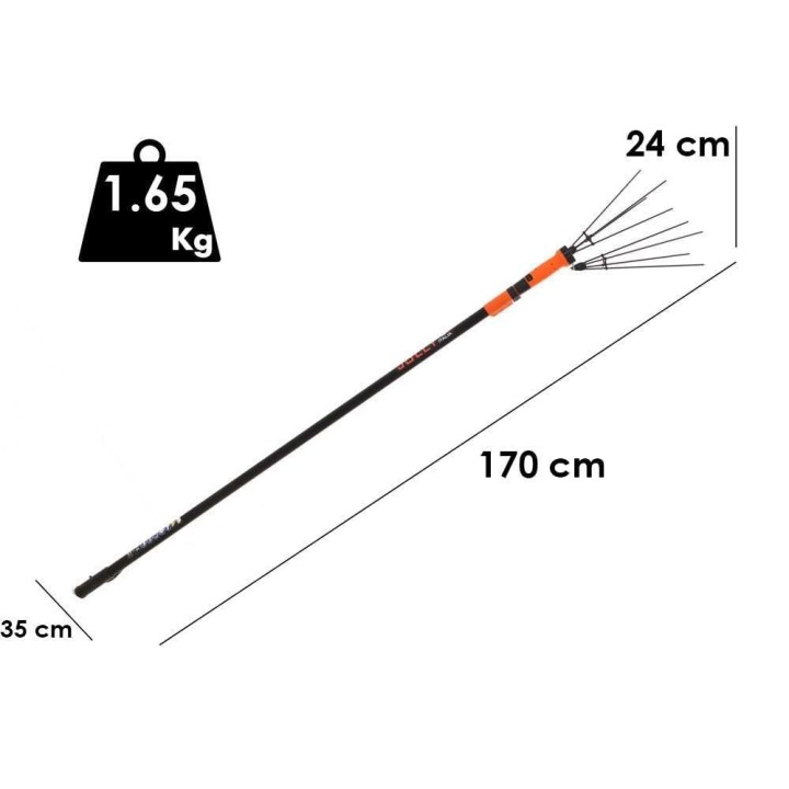 Jolly V12 BASE oliivinkorjuukampa, 12 V, teleskooppivarsi 170–310 cm