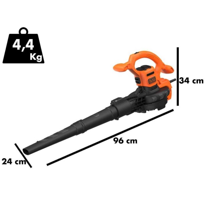 Black & Decker BEBLV260 lehtipuhallin ja -imuri, 2 600 W, 3-in-1