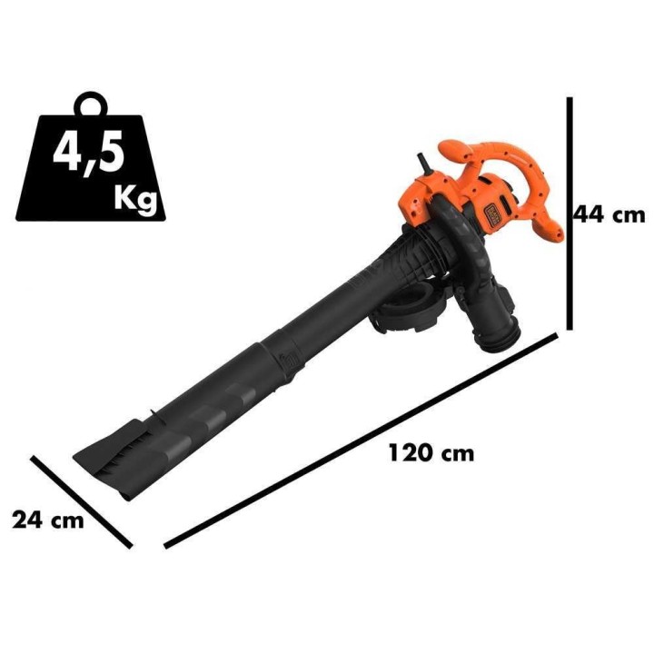 Black & Decker BEBLV260 lehtipuhallin ja -imuri, 2 600 W, 3-in-1