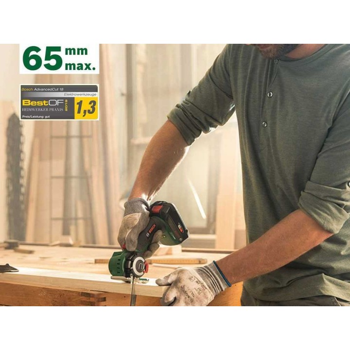 Bosch AdvancedCut 18 NanoBlade-akkusaha, 18 V, 65 mm
