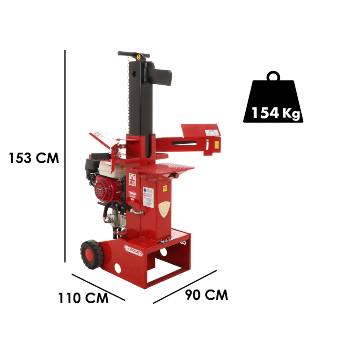 Ceccato Olindo BULL SPL12H GX200 pystymallinen halkomakone, Honda 6,5 HP, 12 t