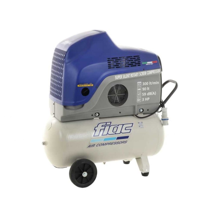 FIAC New Silver 3/90 ruuvikompressori, 3 HP, 90 l, 9 bar, 230 V