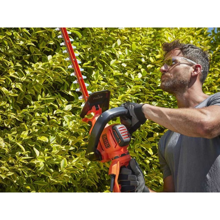 Black & Decker BEHTS551-QS sähköinen pensasleikkuri, 650 W, 60 cm