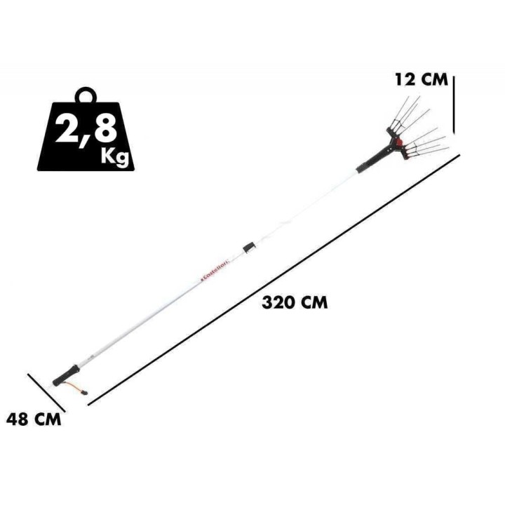 Castellari Vertigo L 12V oliivinkerääjä, 240–320 cm, 258 W