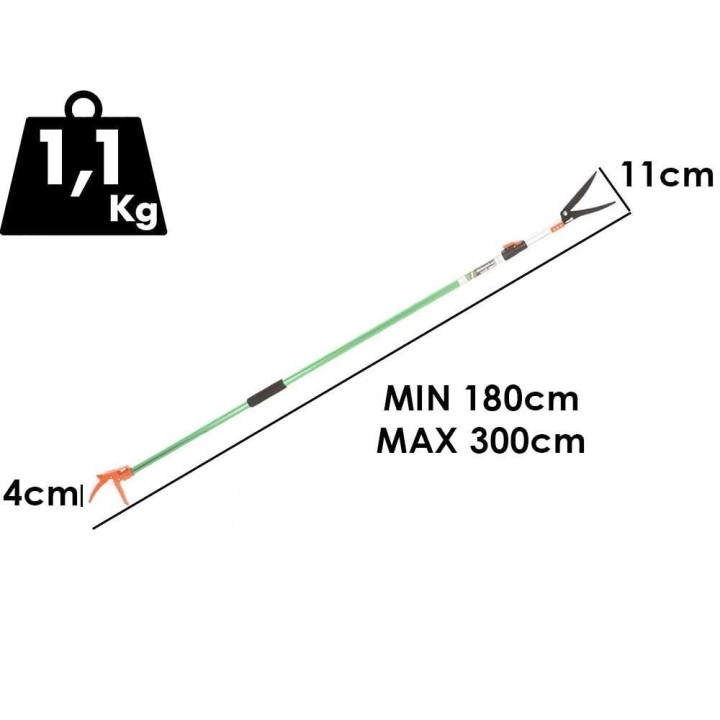 GeoTech FS 180-300 teleskooppiset oksasakset, 180–300 cm, 10 mm