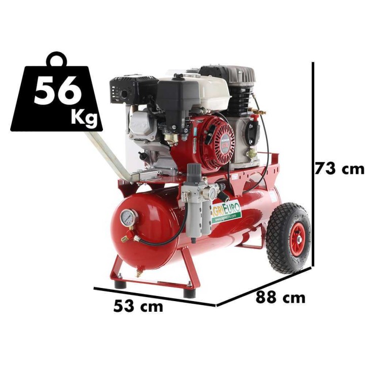 Tornado F 580 bensiinikompressori, Honda GX200, 6 HP, 37 l