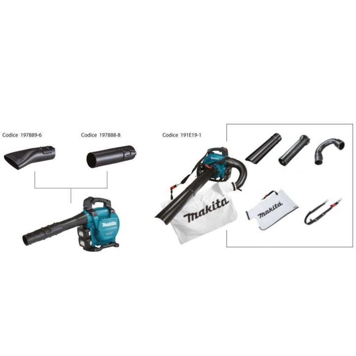 Makita DUB363ZV akkukäyttöinen puhallin ja imuri, 36 V, 5 Ah