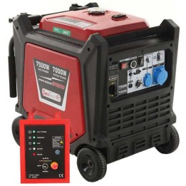 GeoTech Pro PTGA 9000 bensiinigeneraattori 7 5 kW 230 V invertteri ja ATS