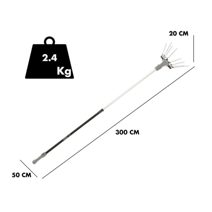 Volpi Olytech Mondial 755L oliivinkeruulaite, 12 V, teleskooppivarsi 210–300 cm