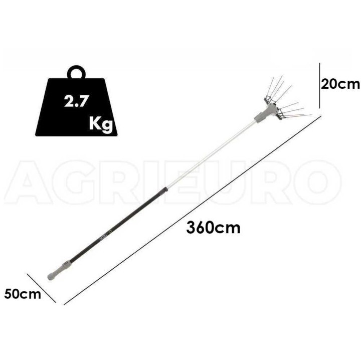 Volpi Olytech Mondial 845XL oliivinkorjuukampa, 240–360 cm, 44 V, 350 W