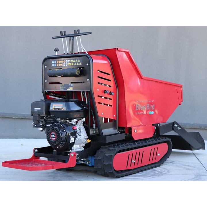 Blue Bird Trasporter 500DL telaketjudumper, 500 kg, 9 HP, hydraulinen lava