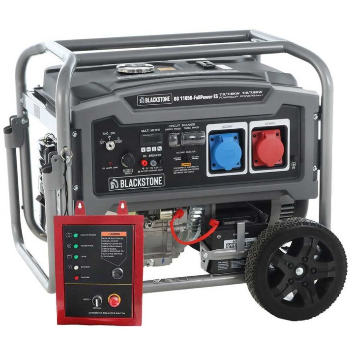 BlackStone BG 11050 FullPower ES bensiinikäyttöinen generaattori 7 8 kW AVR ATS