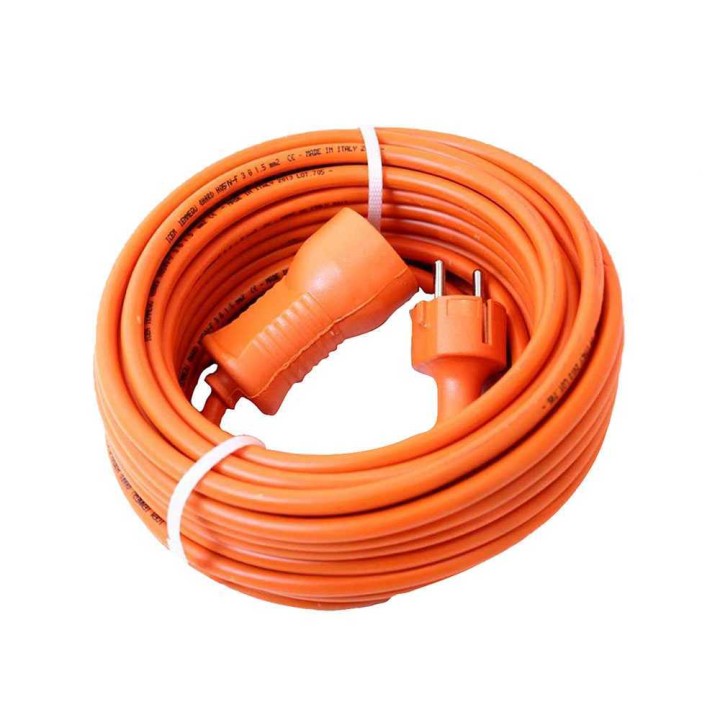 15 m sähkökaapeli, 3 × 1,5 mm² kuparijohdinta, 230 V, Schuko-pistorasia