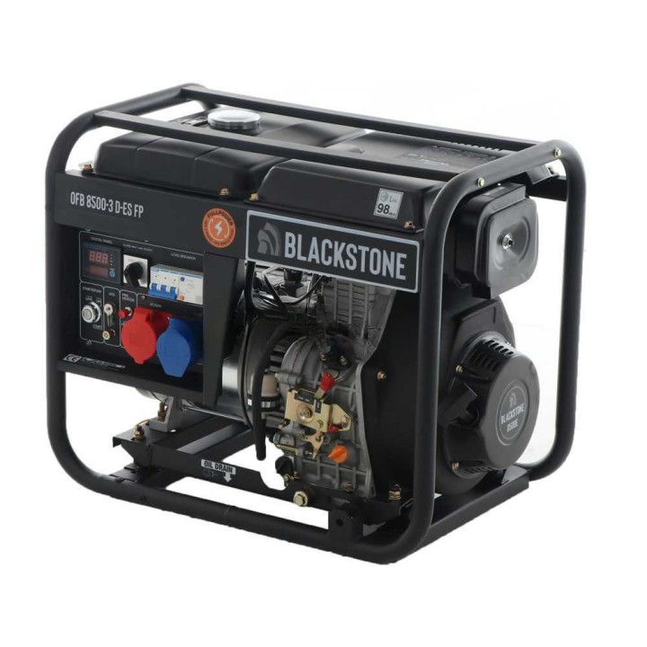 BlackStone OFB 8500-3 D-ES FP dieselgeneraattori, 6,4 kW, AVR ja ATS