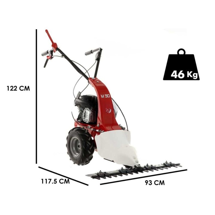 Eurosystems M 90 -niittokone, Briggs & Stratton 450 E, 87 cm, 3,5 HP