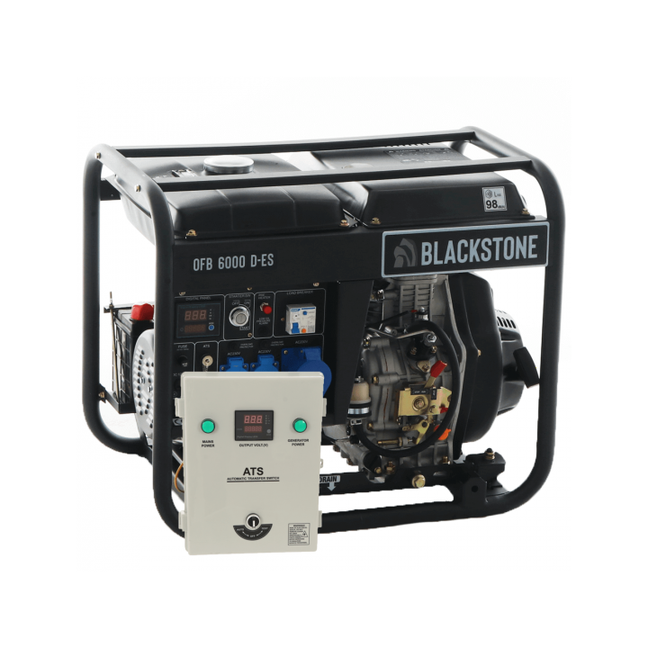 BlackStone OFB 6000 D ES dieselgeneraattori 5 kW 5 3 kW 230 V ATS