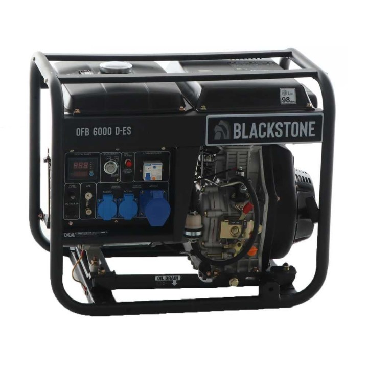 BlackStone OFB 6000 D-ES dieselgeneraattori, 5 kW, 5,3 kW, 230 V, ATS