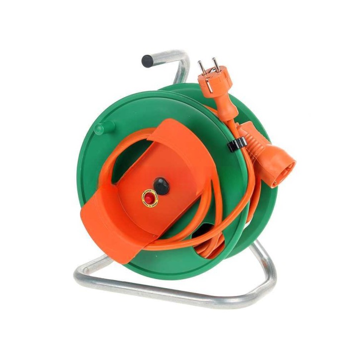 15 m sähköinen jatkojohtokela, HO5VV-F 3G1,5, 230 V, 16 A Schuko