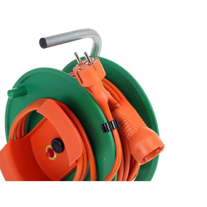 15 m sähköinen jatkojohtokela, HO5VV-F 3G1,5, 230 V, 16 A Schuko