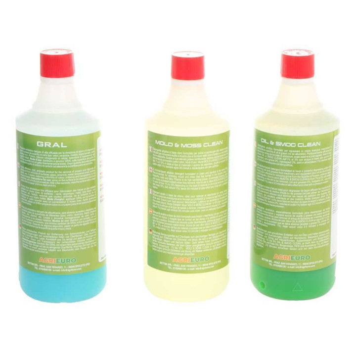 3 pullon puhdistusainesarja ulkotiloihin, 3 × 1 l