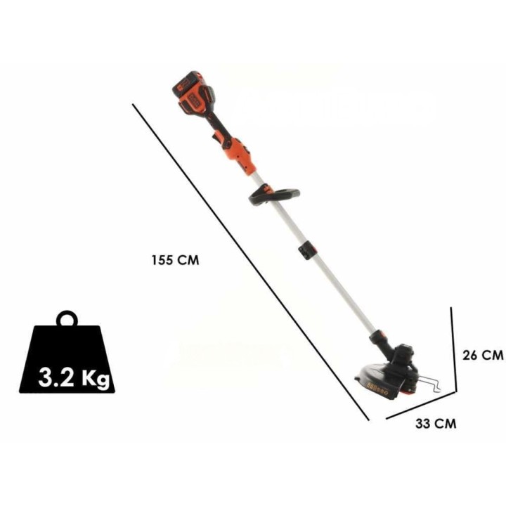 Black & Decker BCSTE636L1-QW akkuruohotrimmeri, 36 V, 2,5 Ah, 33 cm