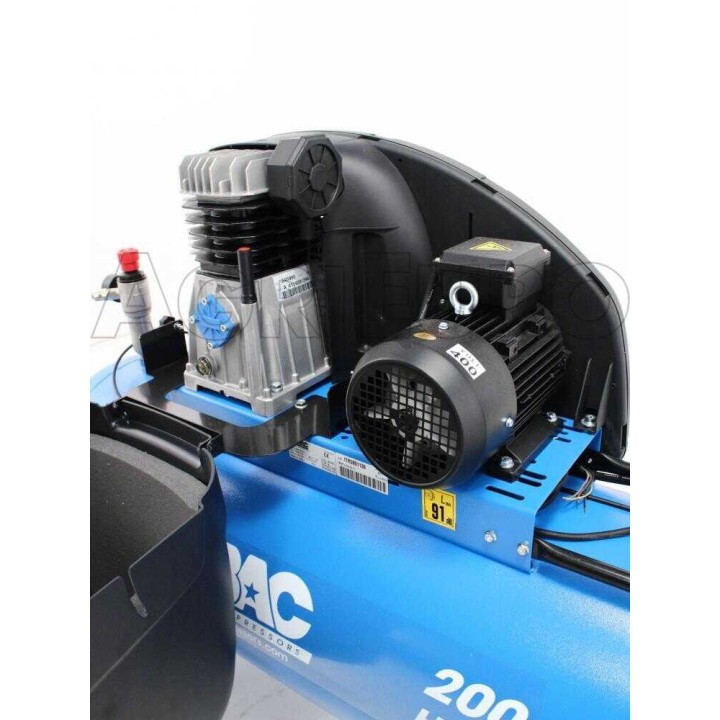 ABAC S A39B/200 CT3 -hihnakompressori, 3 HP, 200 l, 400 V