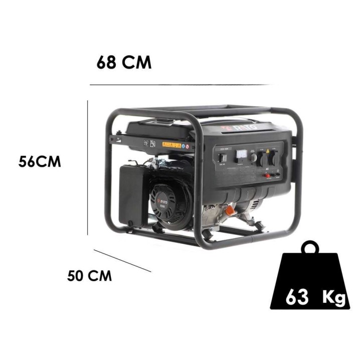 Rato R3800 AVR bensiinikäyttöinen generaattori, 3,5 kW, 3,8 kW enimmäisteho