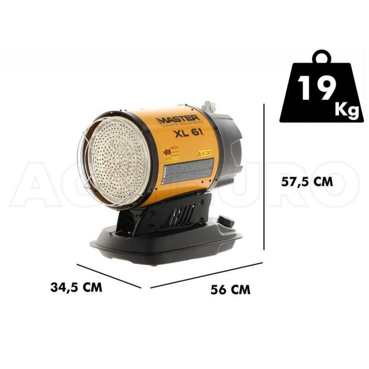 Master XL 61 dieselkäyttöinen lämminilmageneraattori, 17 kW