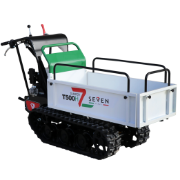 Seven Italy T500H telaketjukuljetin Honda GX200 500 kg hydraulisesti kipattava lava