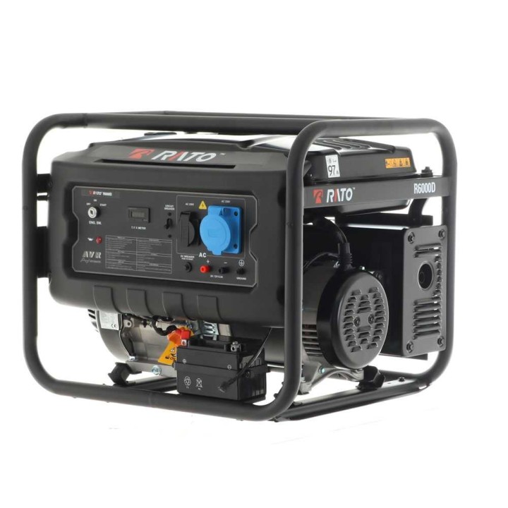 Rato R6000D AVR bensiinikäyttöinen generaattori, 6 kW, 5,5 kW jatkuva teho