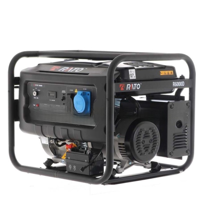 Rato R6000D AVR bensiinikäyttöinen generaattori, 6 kW, 5,5 kW jatkuva teho