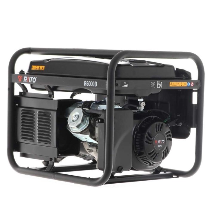 Rato R6000D AVR bensiinikäyttöinen generaattori, 6 kW, 5,5 kW jatkuva teho