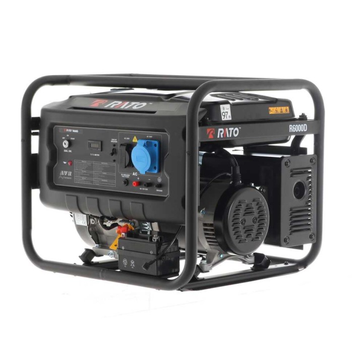 Rato R6000D AVR bensiinikäyttöinen generaattori, 6 kW, 5,5 kW jatkuva teho