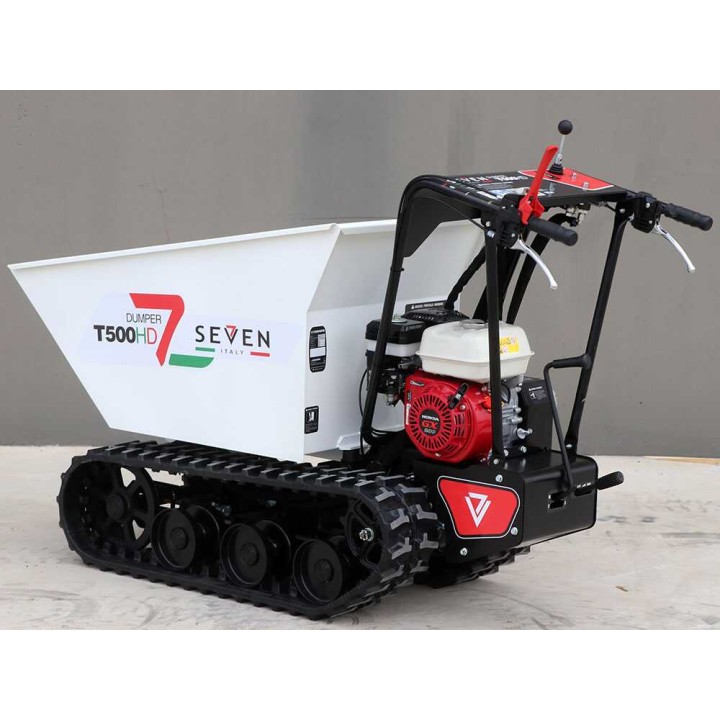 Seven Italy T500HD GX telaketjudumpperi, 500 kg, Honda GX200, hydraulinen lava