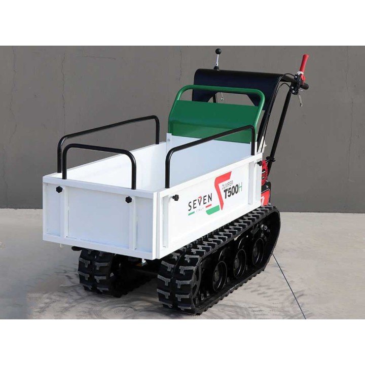 Seven Italy T500H GX telaketjukärry, 500 kg, Honda GX200, hydraulinen lava