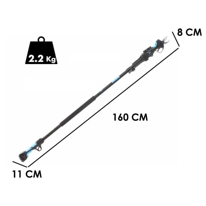 Campagnola STARK XL sähköoksaleikkuri teleskooppivarrella, 3 × 21,6 V, 2,5 Ah
