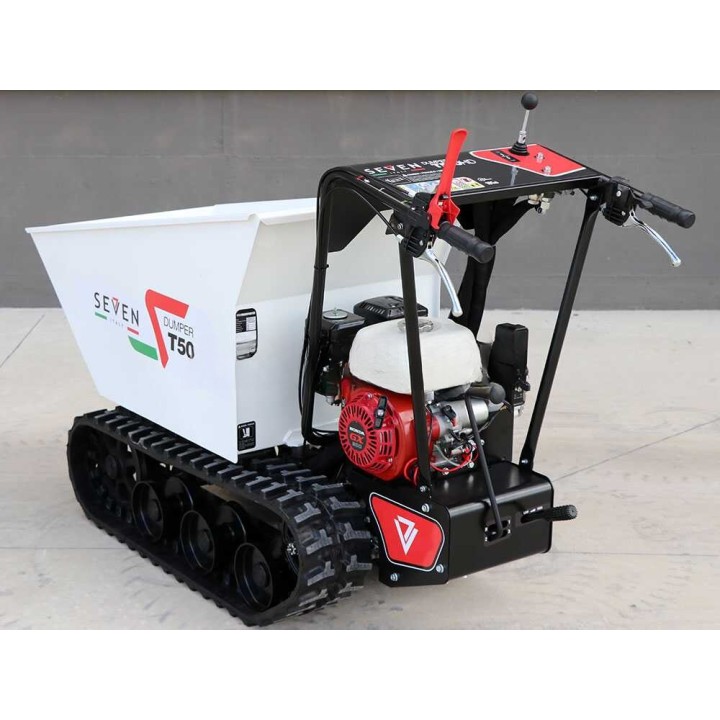 Seven Italy T500HD GX200 -tela-alustainen minidumppperi, hydraulinen kippilava, 500 kg
