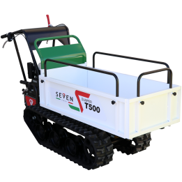 Seven Italy T500 GX E telaketjukuljetin 500 kg Honda GX200 laajennettava lava