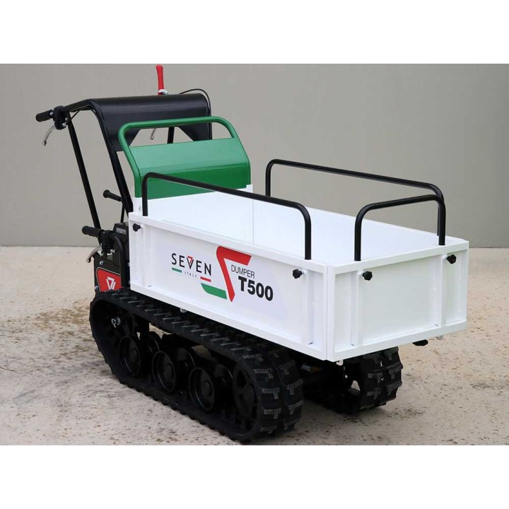 Seven Italy T500 GX -telaketjukuljetin, Honda GX200, 500 kg, laajennettava lava