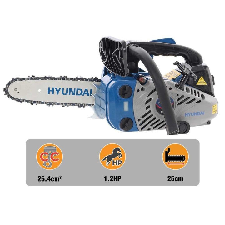 Hyundai LD825C moottorisaha karsintaan, 25 cm, 25,4 cm³, 1,2 HP