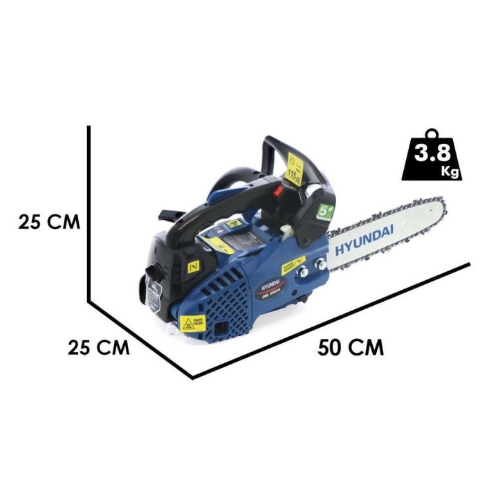 Hyundai LD825A oksasaha, 25 cm, 1,2 HP, kuljetuslaukku