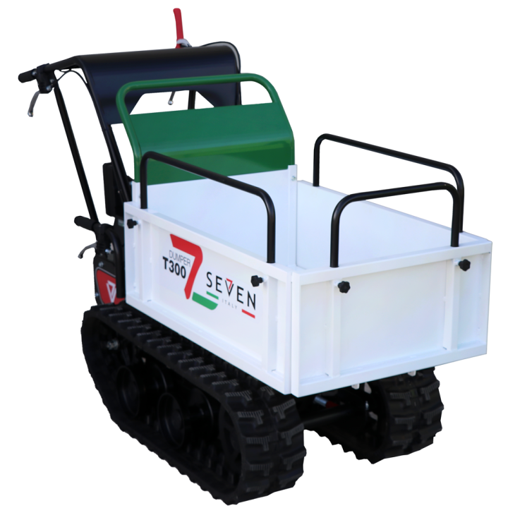 Seven Italy T300 GX E telaketjukärry 300 kg Honda GX160 laajennettava lava