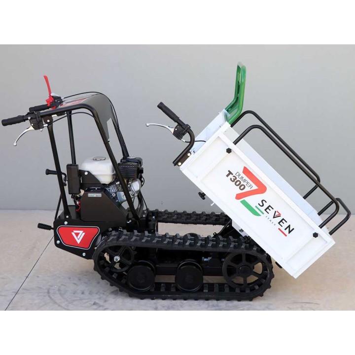 Seven Italy T300 GX-E telaketjukärry, 300 kg, Honda GX160, laajennettava lava