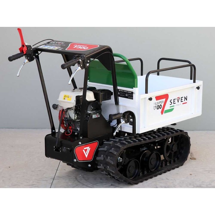 Seven Italy T300 GX-E telaketjukärry, 300 kg, Honda GX160, laajennettava lava
