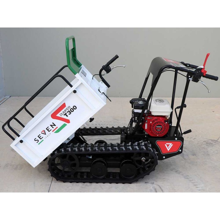 Seven Italy T300 GX-E telaketjukärry, 300 kg, Honda GX160, laajennettava lava
