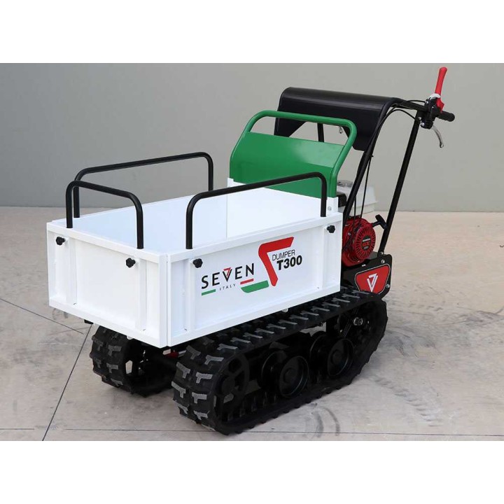 Seven Italy T300 GX-E telaketjukärry, 300 kg, Honda GX160, laajennettava lava