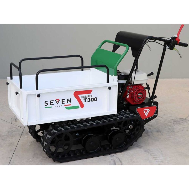 Seven Italy T300 GX-E telaketjukärry, 300 kg, Honda GX160, laajennettava lava