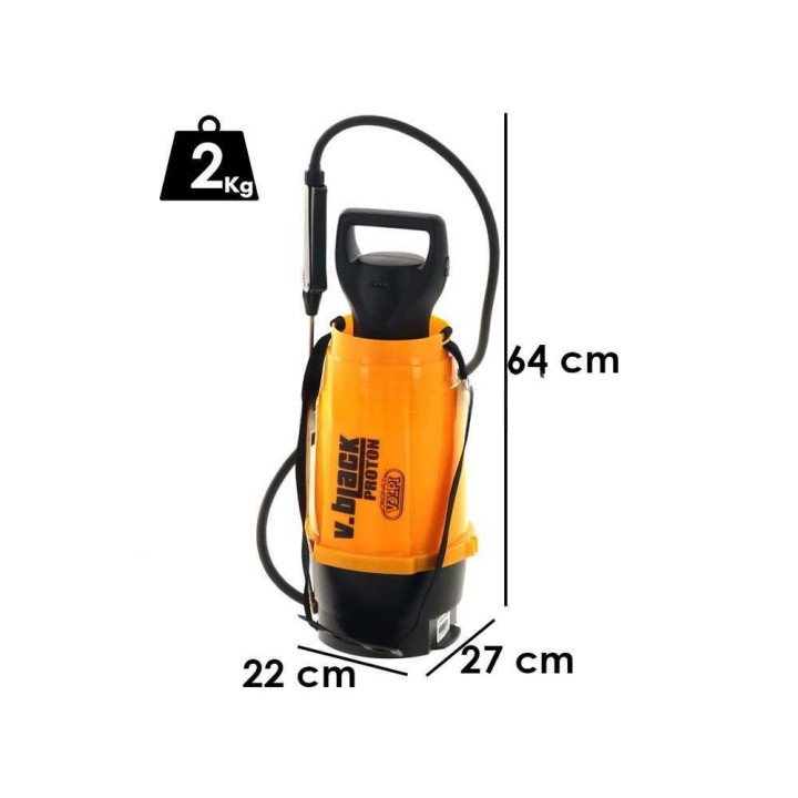 Volpi V.BLACK PROTON 7lt akkukäyttöinen olkahihnaruisku, 7 l, 7,4 V