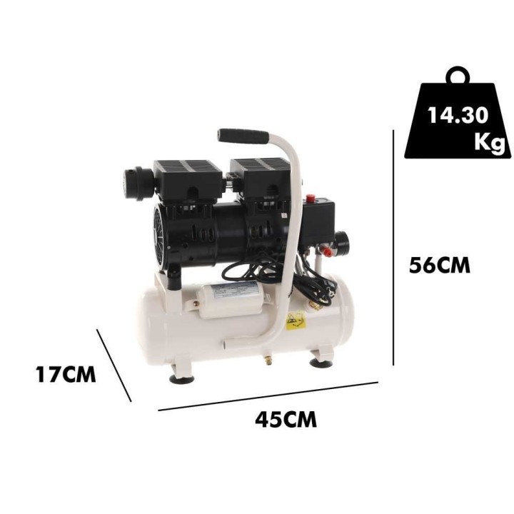 BlackStone SBC 09-07 hiljainen öljytön sähkökompressori, 8 l, 230 V