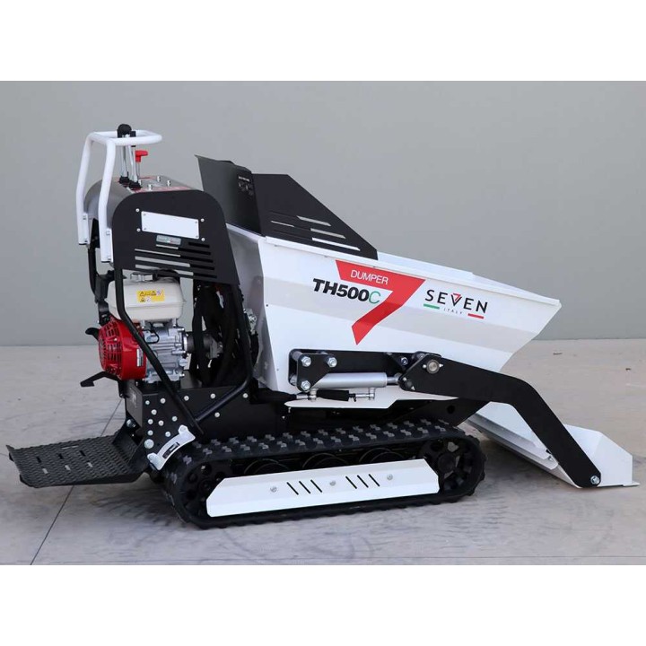Seven Italy TH500C telaketjukuljetin Honda GX200, 500 kg, hydraulinen dumper-lava